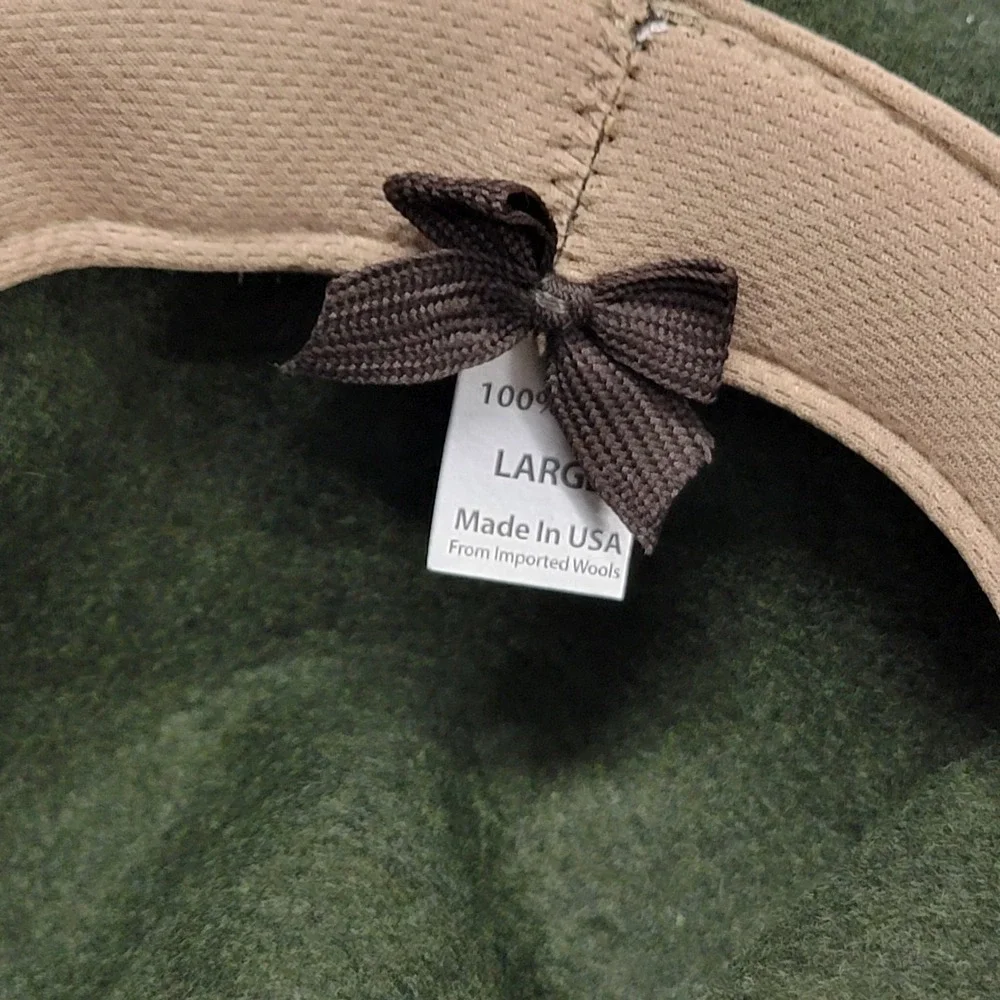 Stetson Hat Mens Large Explorer Fedora Green Wool Crushable USA Water Repellent